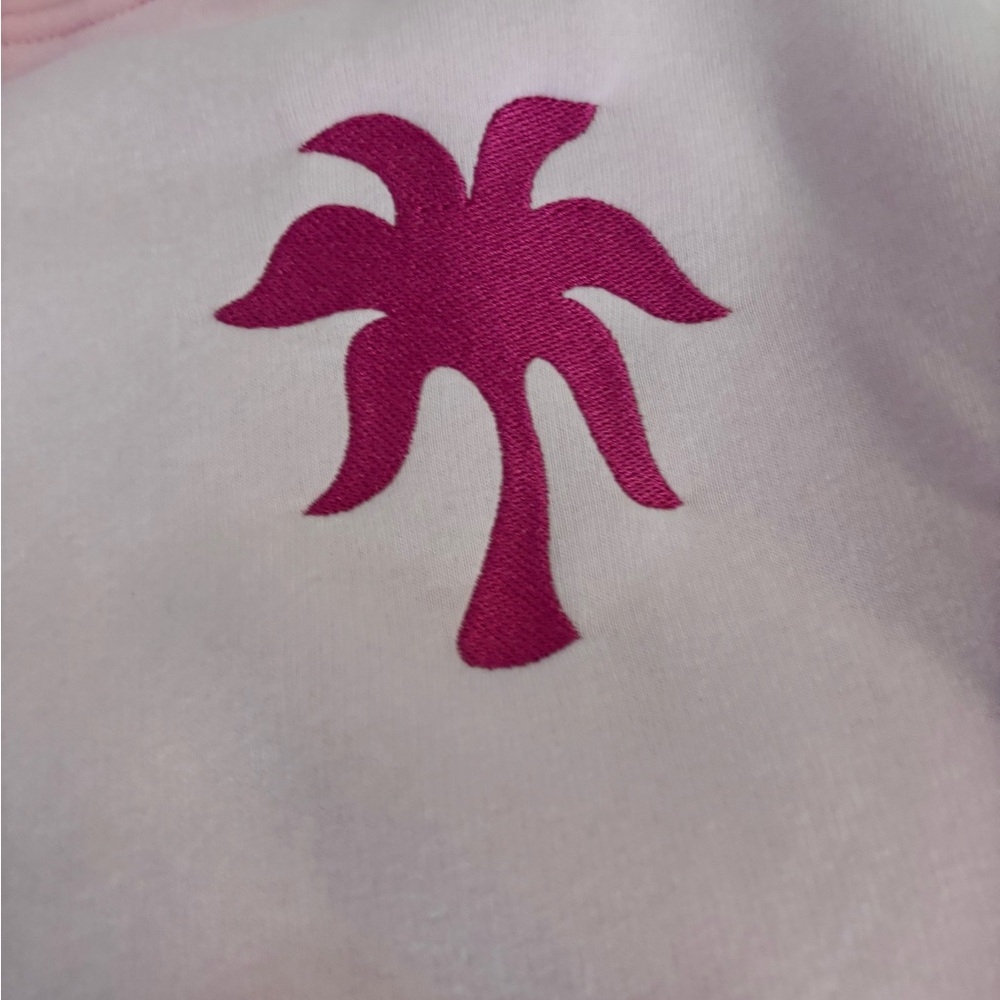 Pink palm puff "Hawaii Hibiscus" Hoodie in Blush - Picture 6 of 8